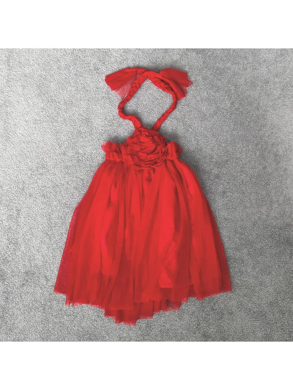Fashion Twist USA Girls Red Flower Girl Party Dress Size 4